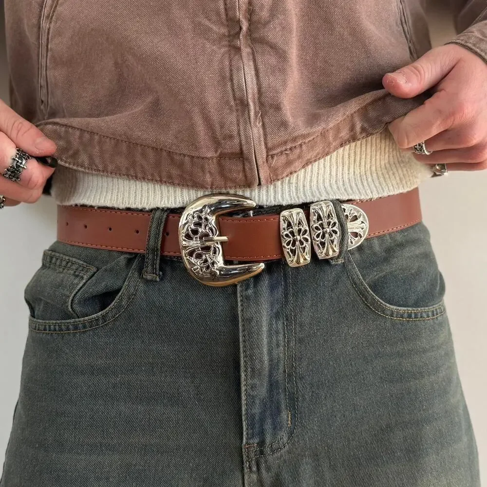 Vintage style brown and silver